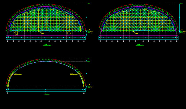 萍乡跨度110米，拱高35_7米煤棚网架