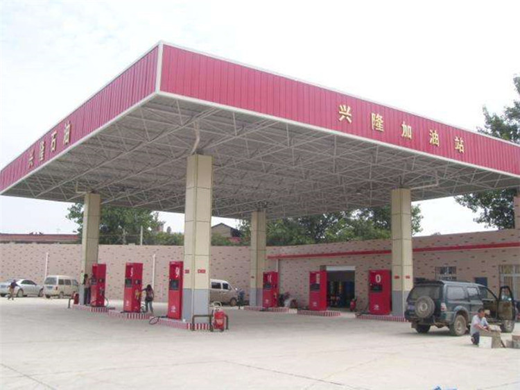 萍乡加油站钢结构网架案例9